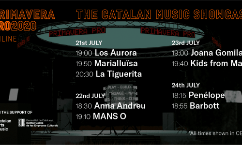 Primavera Pro 2020 e Catalan Arts aprono una finestra sulla scena musicale catalana con una selezione di concerti online